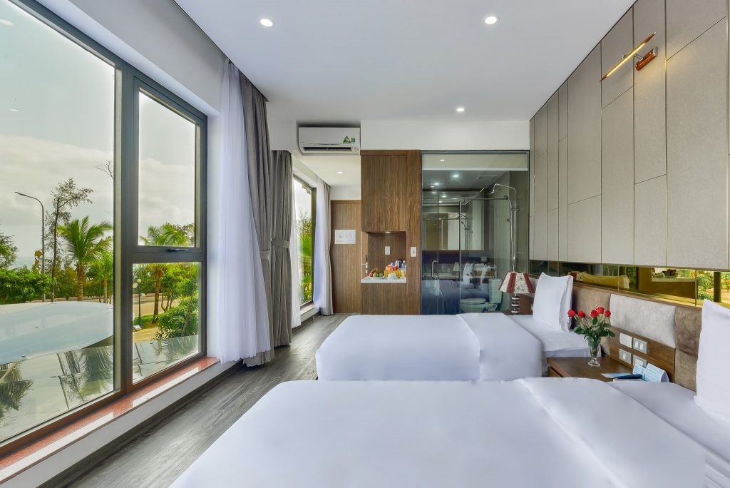 Phòng ngủ khách sạn Manli Resort Quang Binh