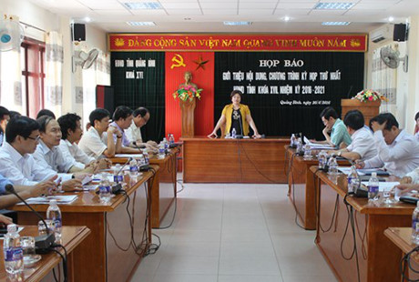 Họp báo uyên truyền về kỳ họp thứ nhất HĐND tỉnh khóa XVII, nhiệm kỳ 2016 – 2021 của tỉnh Quảng Bình