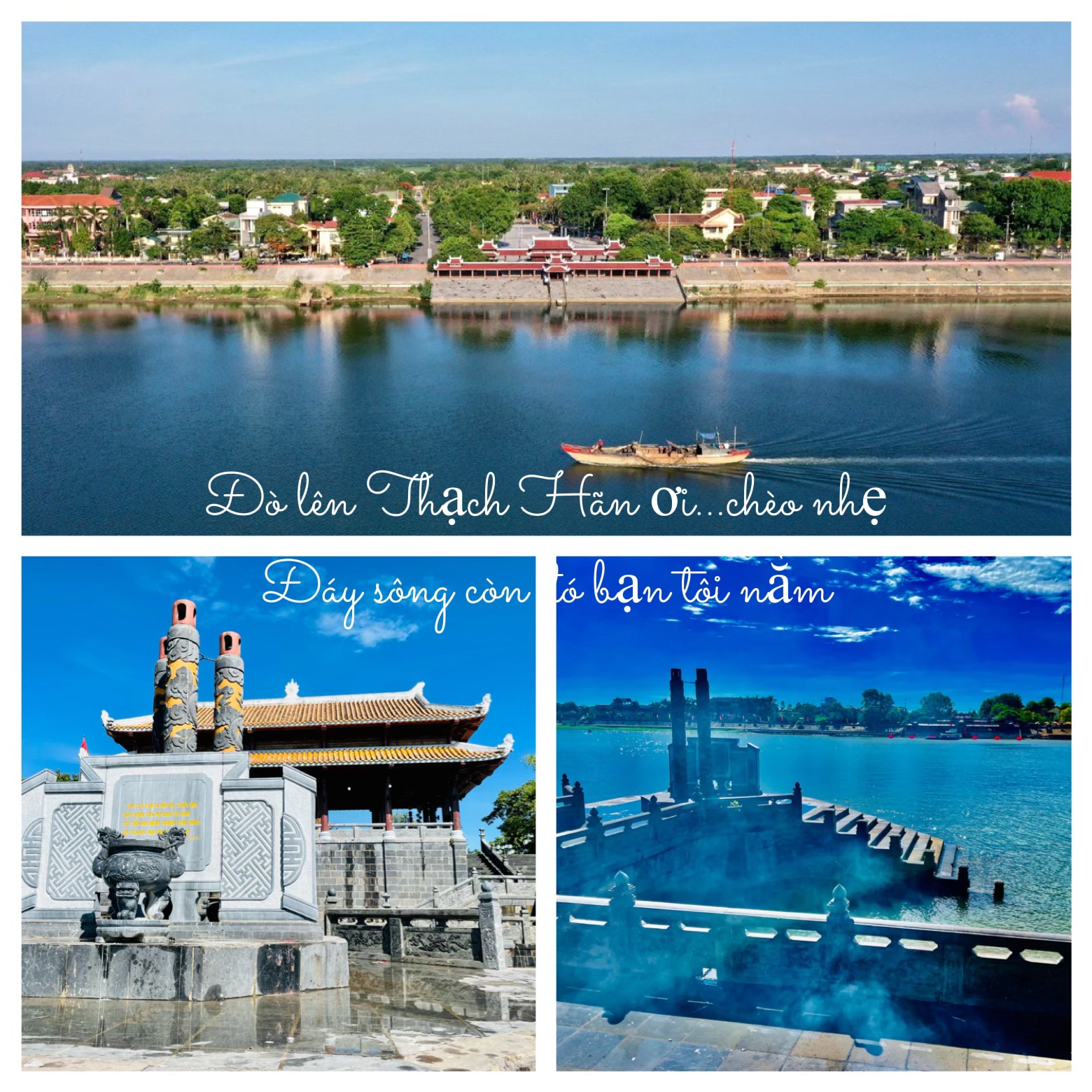 Bến thả hoa bờ Nam sông Thạch Hãn nằm trong quần thể Di tích quốc gia đặc biệt Thành cổ Quảng Trị.
